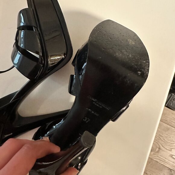 YSL Very Tall Chrome Black Heels - Picture 5 of 5